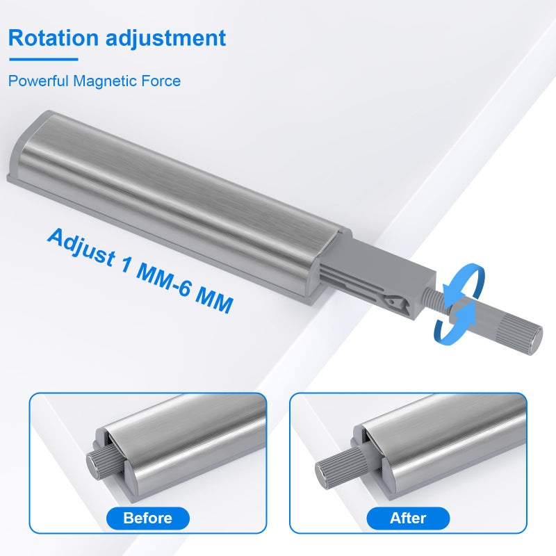 Jiayi Cabinet Latch Magnetic Push Catch 20 Pack Push to Open Cabinet Hardware Spring Release Push Touch Latch Heavy Duty Kitchen Door Push Release Latch for Drawer Closure Push Catch Press Out Latch - Image 5